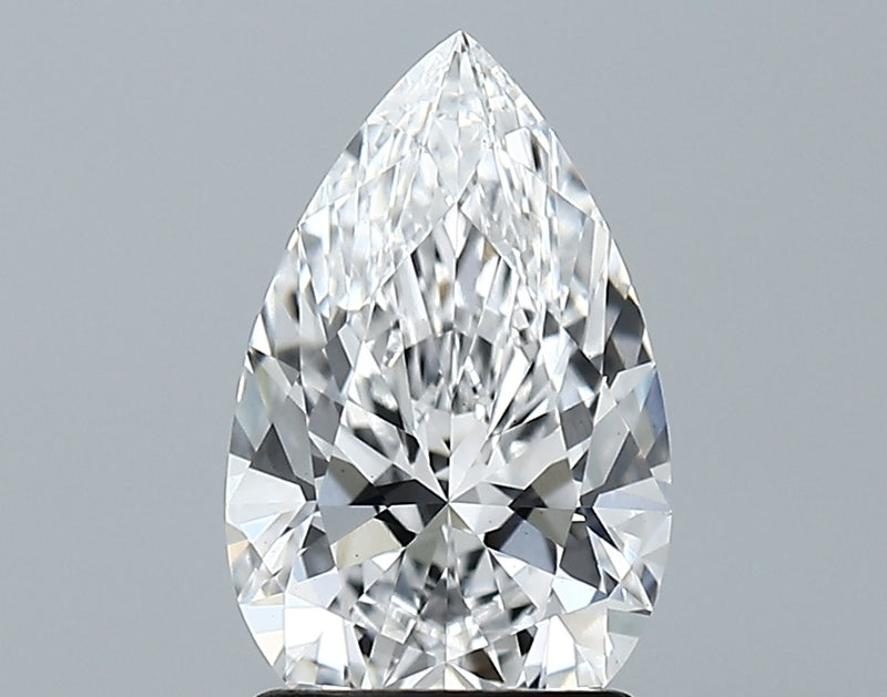 Lab-Grown 1.74 Carat Pear Shape Diamond color D Clarity VVS2 With GIA Certificate, precious stones, engagement diamonds