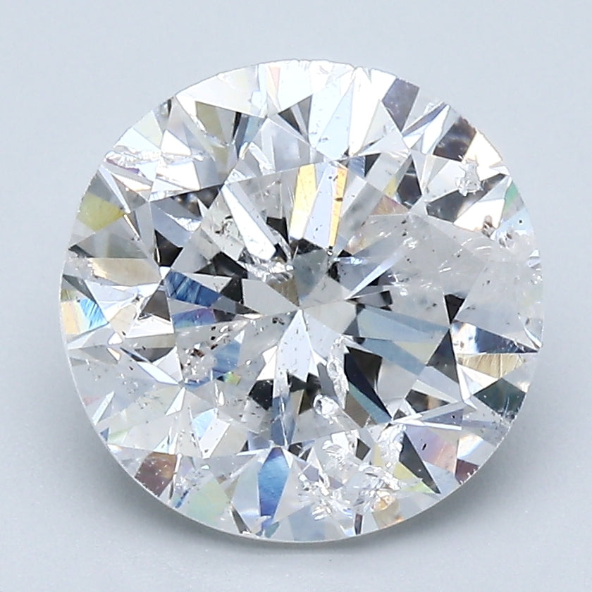 3.63 Carat Round Brilliant Natural Mined Diamond F Color I3 Clarity With GIA Certificate, natural diamonds, precious stones, engagement diamonds