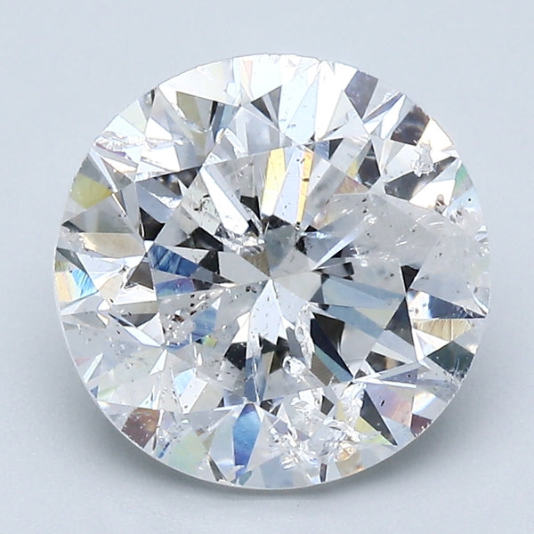3.63 Carat Round Brilliant Natural Mined Diamond F Color I3 Clarity With GIA Certificate, natural diamonds, precious stones, engagement diamonds