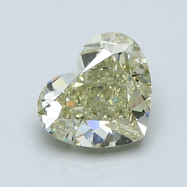 1.02 Carat Heart Shape Natural Mined Diamond Fancy Light Brownish Greenish Yellow Color SI2 Clarity With GIA Certificate, natural diamonds, precious stones, engagement diamonds