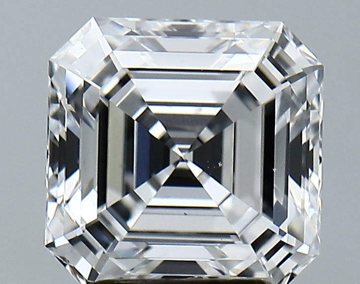 Lab-Grown 3.12 Carat Asscher Cut Diamond color D Clarity VS1, precious stones, engagement diamonds