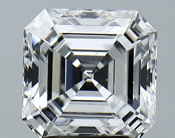 Lab-Grown 3.12 Carat Asscher Cut Diamond color D Clarity VS1, precious stones, engagement diamonds