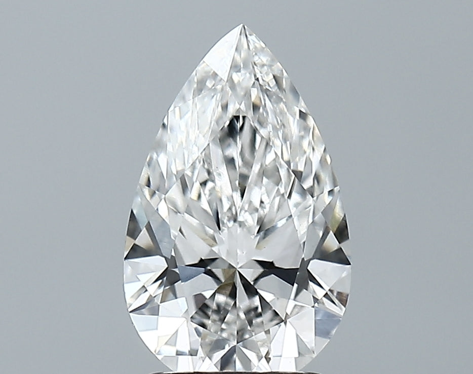 Lab-Grown 1.71 Carat Pear Shape Diamond color E Clarity VS1, precious stones, engagement diamonds