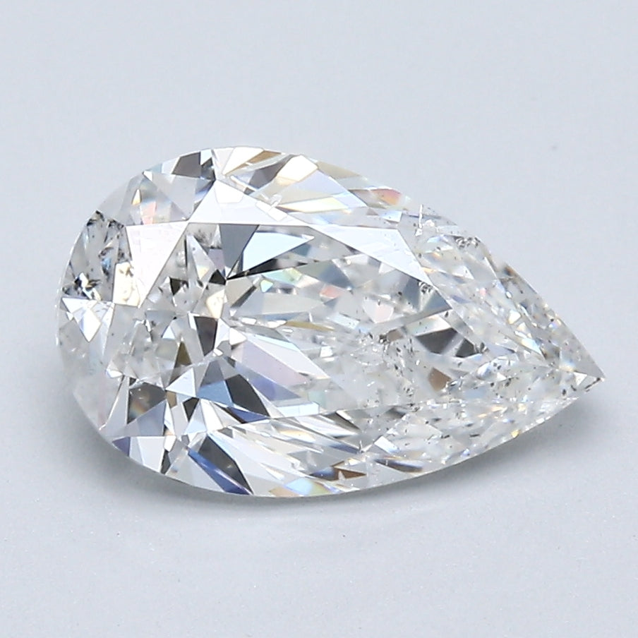 2.01 Carat Pear Shape Natural Mined Diamond E Color I1 Clarity With GIA Certificate, natural diamonds, precious stones, engagement diamonds