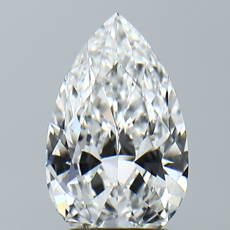 Lab-Grown 2.13 Carat Pear Shape Diamond color E Clarity VVS2, precious stones, engagement diamonds