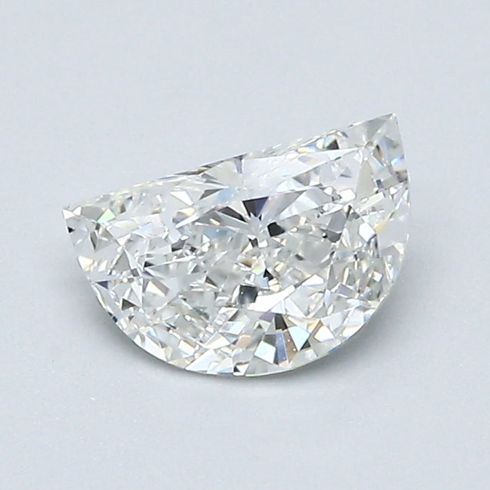 0.71 Carat Half Moon Shape Natural Mined Diamond H Color SI1 Clarity With GIA Certificate, natural diamonds, precious stones, engagement diamonds