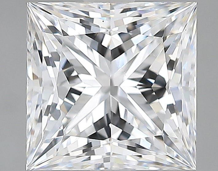 Lab-Grown 2.14 Carat Princess Cut Diamond color D Clarity VS1, precious stones, engagement diamonds
