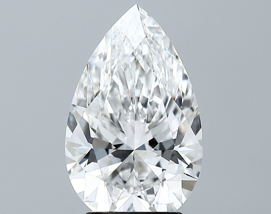 Lab-Grown 3.24 Carat Pear Shape Diamond color E Clarity VVS2 With GIA Certificate, precious stones, engagement diamonds