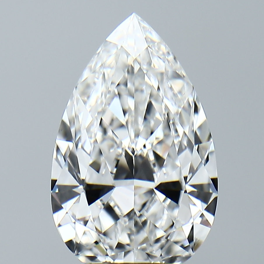 Lab-Grown 3.26 Carat Pear Shape Diamond color F Clarity VVS2, precious stones, engagement diamonds