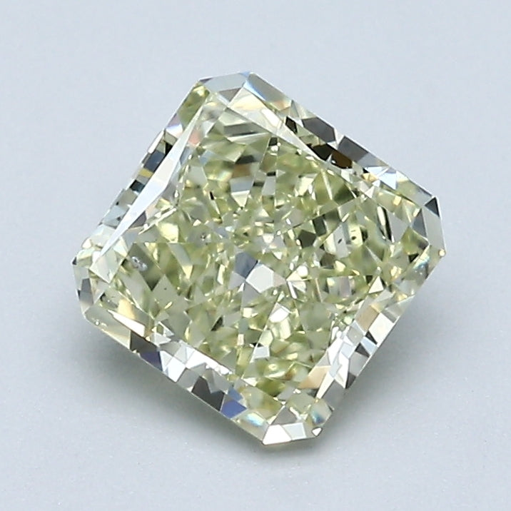 1.12 Carat Radiant Cut Diamond color Fancy Light Yellow Green Clarity SI2, natural diamonds, precious stones, engagement diamonds