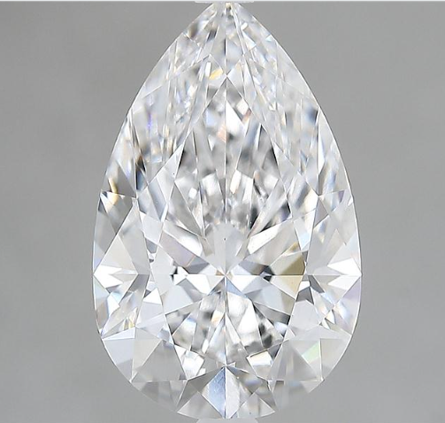 Lab-Grown 3.23 Carat Pear Shape Diamond color E Clarity VS1 With GIA Certificate, precious stones, engagement diamonds