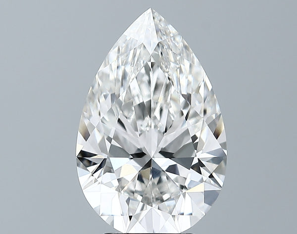 Lab-Grown 4.08 Carat Pear Shape Diamond color G Clarity VVS2 With GIA Certificate, precious stones, engagement diamonds