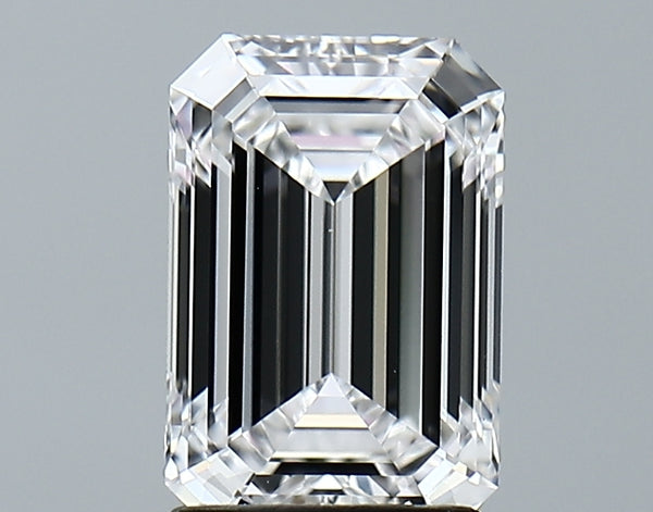 Lab-Grown 2.11 Carat Emerald Cut Diamond color E Clarity VVS2 With GIA Certificate, precious stones, engagement diamonds
