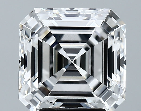 Lab-Grown 3.88 Carat Asscher Cut Diamond color E Clarity VVS2 With GIA Certificate, precious stones, engagement diamonds