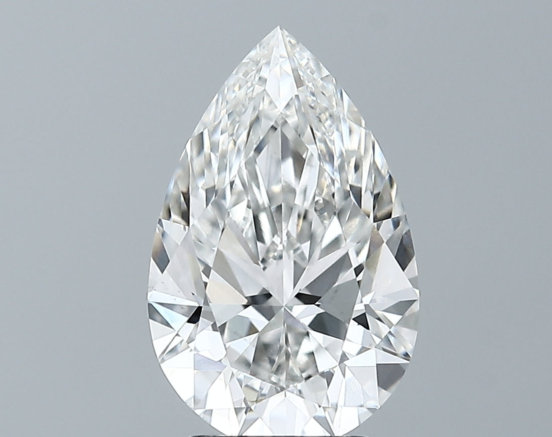 Lab-Grown 3.12 Carat Pear Shape Diamond color F Clarity VS2 With GIA Certificate, precious stones, engagement diamonds