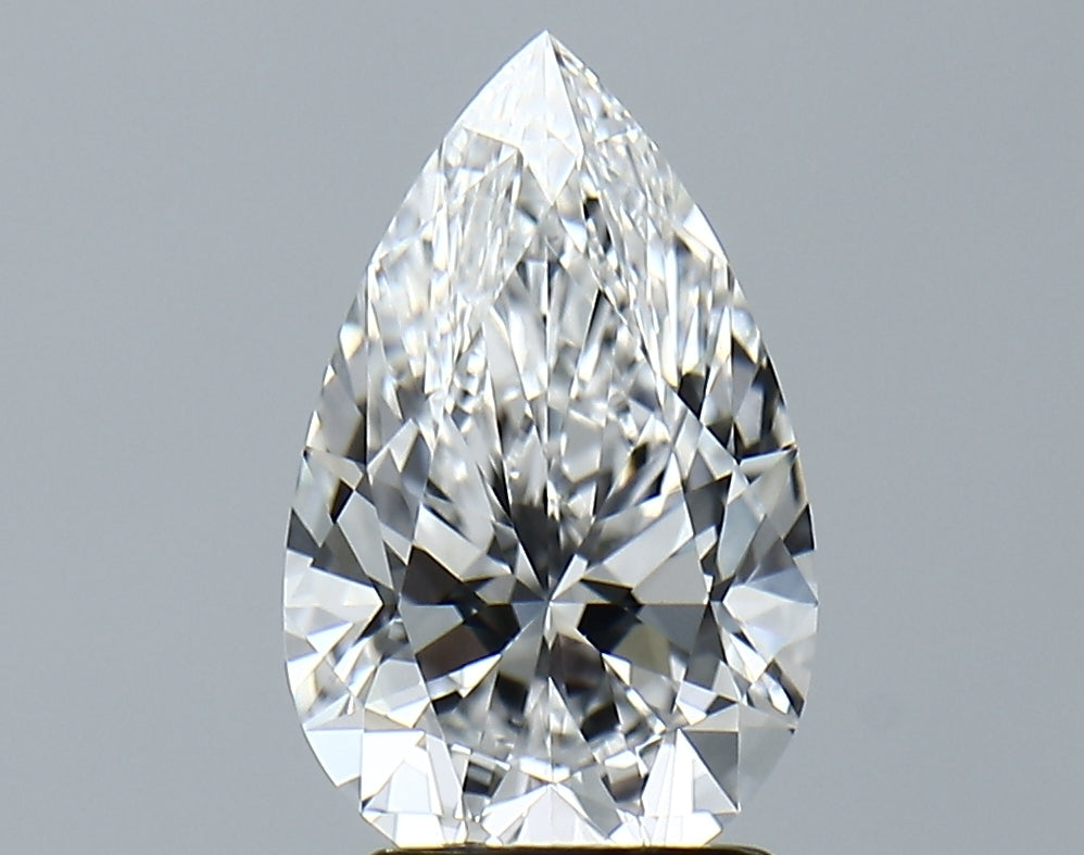 Lab-Grown 2.29 Carat Pear Shape Diamond color E Clarity VVS2 With GIA Certificate, precious stones, engagement diamonds