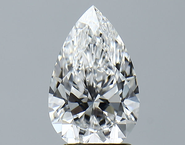 Lab-Grown 2.29 Carat Pear Shape Diamond color E Clarity VVS2 With GIA Certificate, precious stones, engagement diamonds