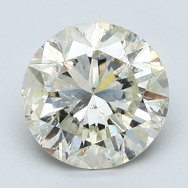 2.01 Carat Round Brilliant Natural Mined Diamond M Color I1 Clarity With GIA Certificate, natural diamonds, precious stones, engagement diamonds