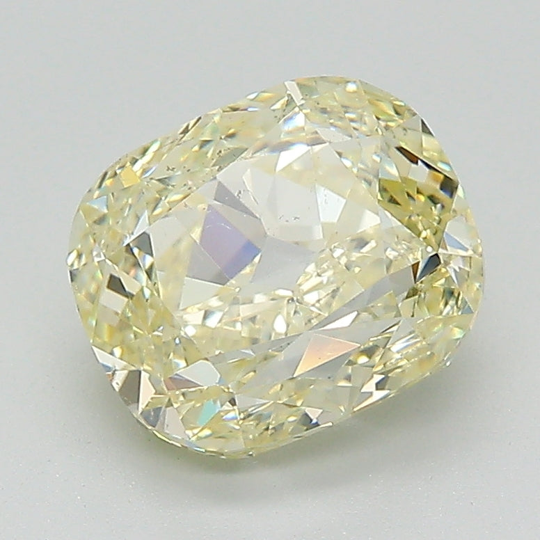 3.02 Carat Cushion Brilliant Natural Mined Diamond Fancy Light  Yellow Color SI2 Clarity With GIA Certificate, natural diamonds, precious stones, engagement diamonds