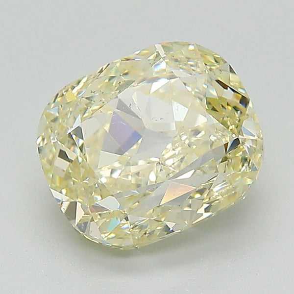 3.02 Carat Cushion Brilliant Natural Mined Diamond Fancy Light  Yellow Color SI2 Clarity With GIA Certificate, natural diamonds, precious stones, engagement diamonds