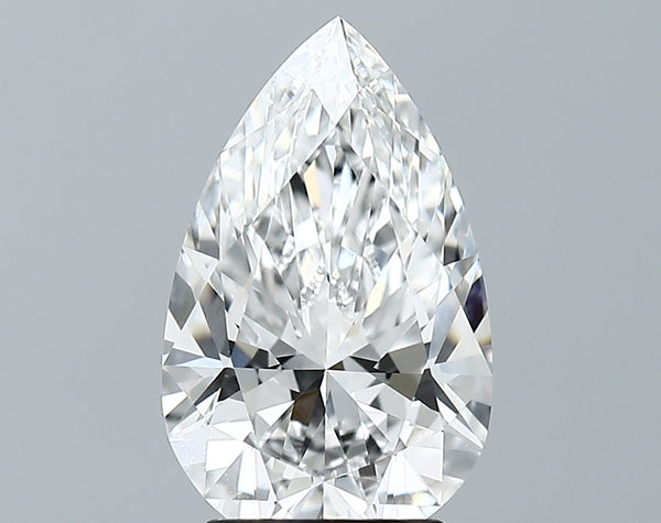 Lab-Grown 2.78 Carat Pear Shape Diamond color D Clarity VVS2 With GIA Certificate, precious stones, engagement diamonds