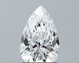 Lab-Grown 1.27 Carat Pear Shape Diamond color E Clarity VVS2 With GIA Certificate, precious stones, engagement diamonds