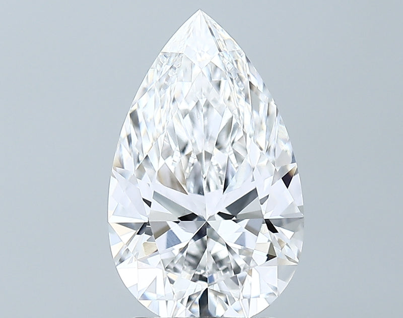 Lab-Grown 2.91 Carat Pear Shape Diamond color E Clarity VVS2 With GIA Certificate, precious stones, engagement diamonds