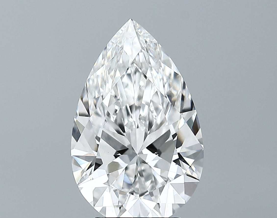 Lab-Grown 3.10 Carat Pear Shape Diamond color E Clarity VS1 With GIA Certificate, precious stones, engagement diamonds
