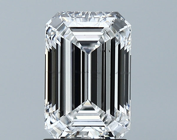 Lab-Grown 2.03 Carat Emerald Cut Diamond color E Clarity SI1 With GIA Certificate, precious stones, engagement diamonds