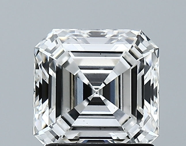 Lab-Grown 1.54 Carat Asscher Cut Diamond color F Clarity VS2 With GIA Certificate, precious stones, engagement diamonds