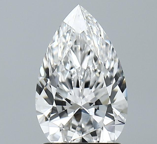 Lab-Grown 1.68 Carat Pear Shape Diamond color E Clarity VVS2, precious stones, engagement diamonds