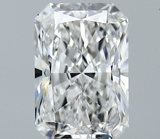 Lab-Grown 2.03 Carat Radiant Cut Diamond color E Clarity VVS2, precious stones, engagement diamonds