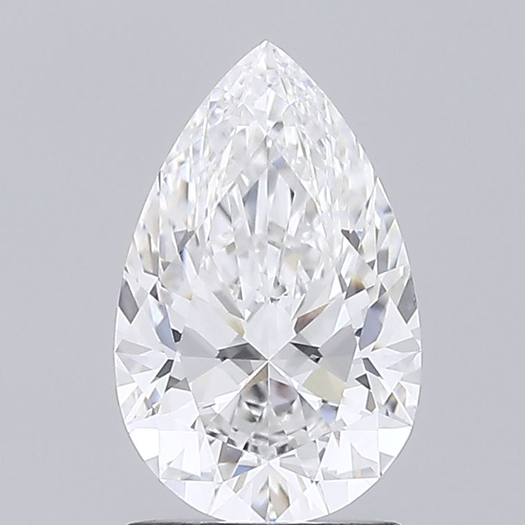 Lab-Grown 1.62 Carat Pear Shape Diamond color D Clarity VVS2 With GIA Certificate, precious stones, engagement diamonds