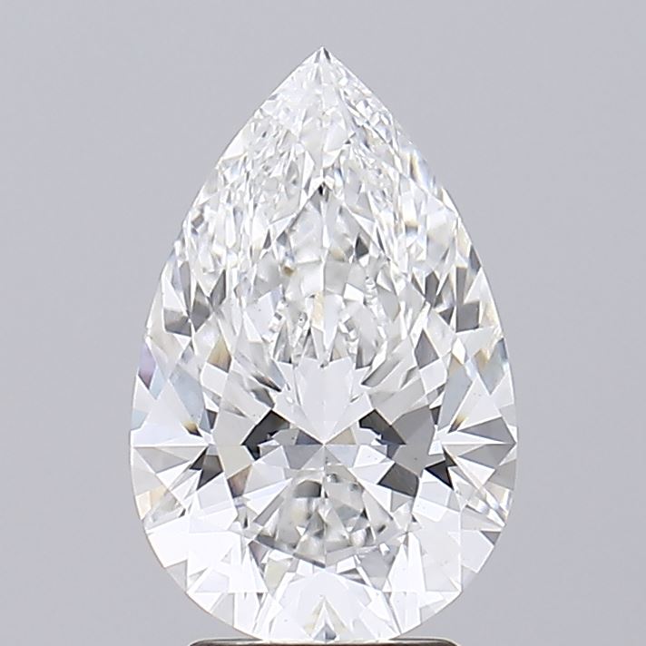 Lab-Grown 3.13 Carat Pear Shape Diamond color E Clarity VS1 With GIA Certificate, precious stones, engagement diamonds