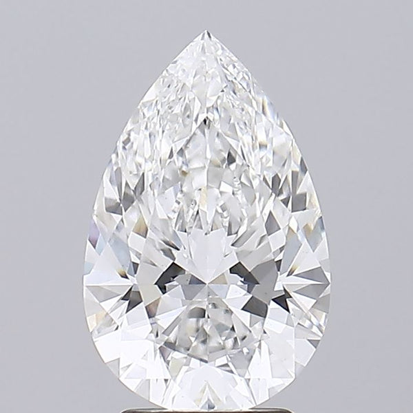 Lab-Grown 3.13 Carat Pear Shape Diamond color E Clarity VS1 With GIA Certificate, precious stones, engagement diamonds