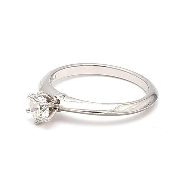 Tiffany and Co 0.38 Carat I-VVS2 Diamond Platinum Engagement Ring