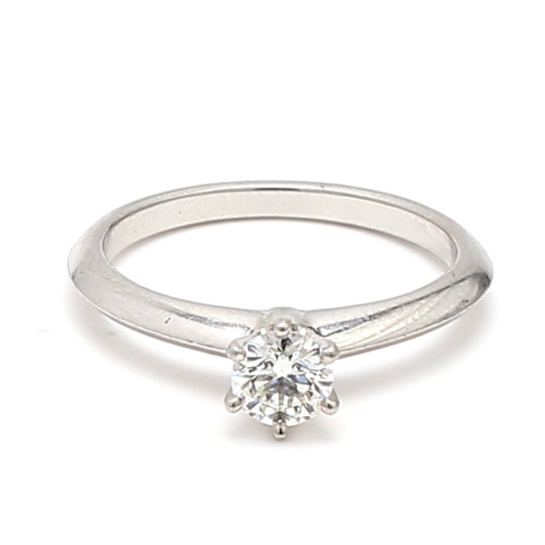 Tiffany and Co 0.38 Carat I-VVS2 Diamond Platinum Engagement Ring