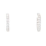 8.50 Carat G-SI1 Diamond 18 Karat White Gold Hoop Earring