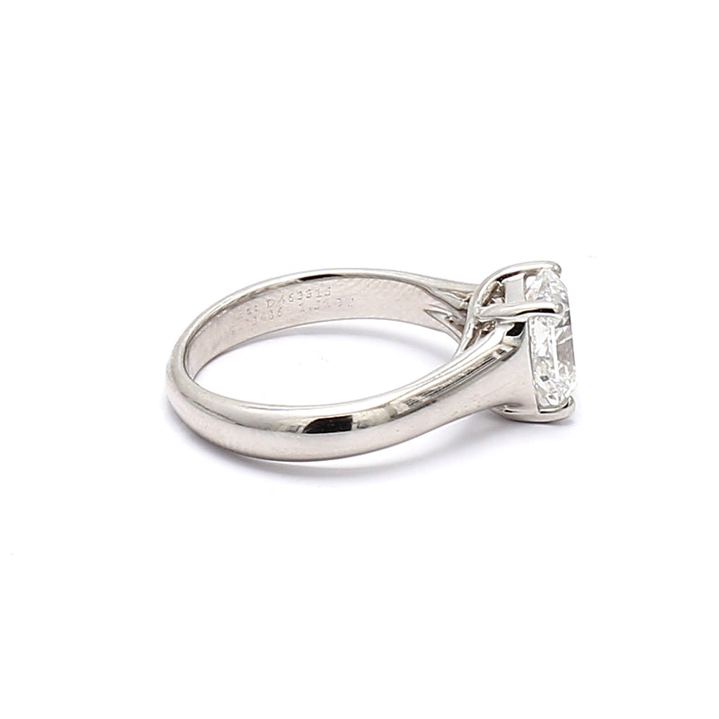 Tiffany and Co 1.52 Carat Radiant Cut F-VS1 Diamond Platinum Engagement Ring