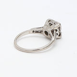 1.67 Carat Old European Cut Shape J-VS1 Diamond Platinum Wedding Ring