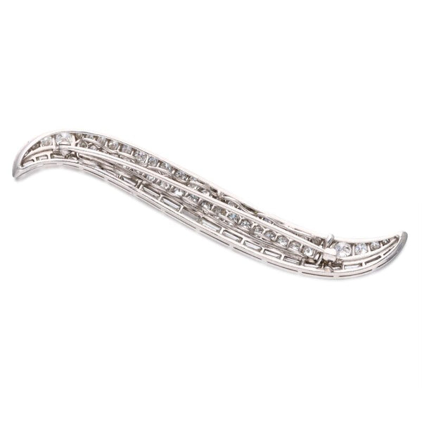 Vintage 17 Grams 6.50 Carat G-VS1 Diamond Platinum Pin