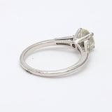 1.42 Carat Circular Brilliant Cut Shape N-SI1 Diamond Platinum Engagement Ring