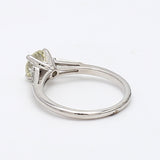 1.42 Carat Circular Brilliant Cut Shape N-SI1 Diamond Platinum Engagement Ring