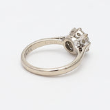 1.66 Carat Circular Brilliant Cut Shape L-VS1 Diamond 18 Karat White Gold Wedding Ring