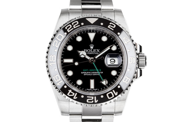 Rolex GMT-Master II Stainless Steel Black Dial 116710LN Dated 2011