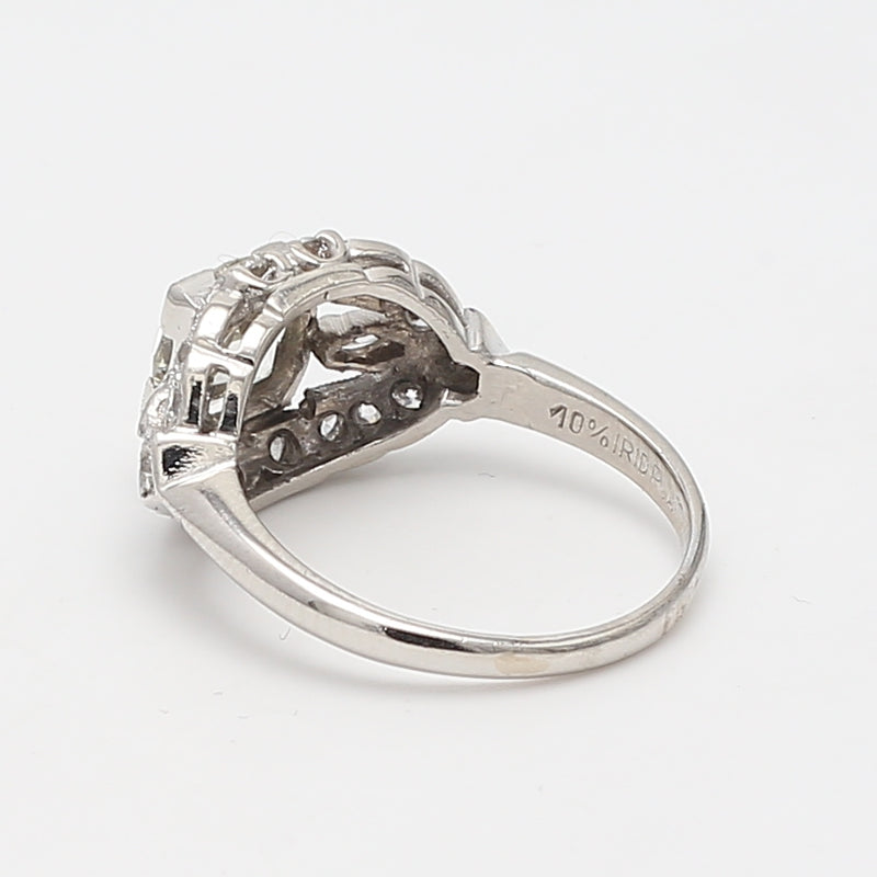 2.47 Carat Old European Cut K-VS1 Diamond Platinum Wedding Ring