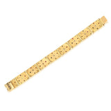 0.90 Carat Round Brilliant H-SI1 Diamond 18 Karat Yellow Gold Link Bracelet