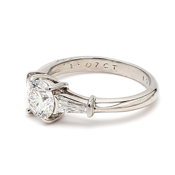 Tiffany and Co 1.07 Carat G-VVS2 Diamond Platinum Engagement Ring