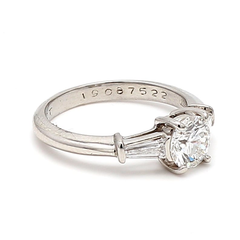 Tiffany and Co 1.07 Carat G-VVS2 Diamond Platinum Engagement Ring