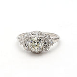 1.42 Carat Old European Cut K-VS1 Diamond Platinum Wedding Ring